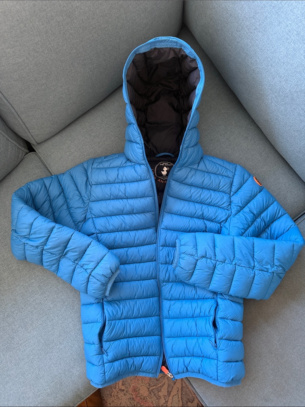 Save The Duck Size 14 Bright Blue Kids Puffer Jacket